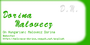 dorina malovecz business card